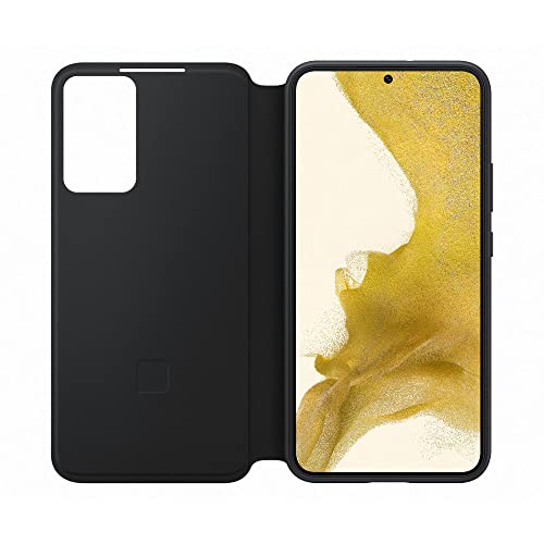 Samsung Clear View Smartphone Cover EF-ZS906 für Galaxy S22+, Flip Cover, Handy-Hülle, extra-dünn, stoßfest, Schutz Case, Schwarz – Ansicht 3