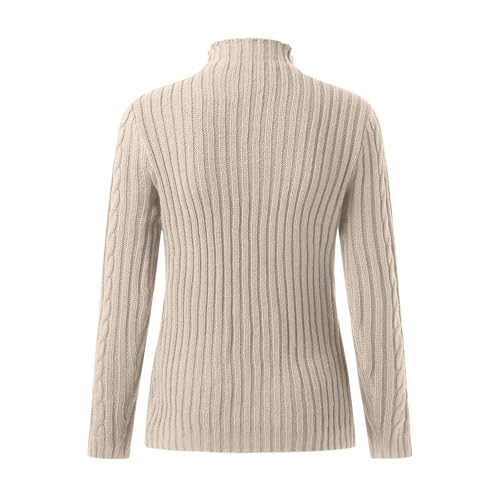Turtleneck Sweaters for Women Cable Knit Sweater Women Slim Twist Long Sleeve Pullover Sweater Fall Winter Jumper Top4