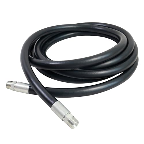 Image of 3 /4 Inch x 20 Foot Fuel Transfer Hose with Dual NPT Threads Connecter Male Fittings Compatible with All Electric Fuel Pumps for Dispensing Diesel, Gasoline, Kerosene, Biodiesel