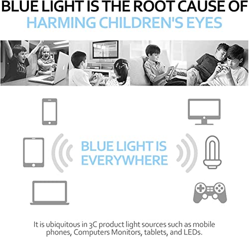 HOUSON Blue Light Blocking Glasses for Kids Anti Eyestrain Blue Blocker Glasses Kids Video Gaming Phone Screen Computer Glasses (Purple)