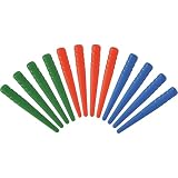 12 Pcs Cribbage Board Pegs Plastic Cribbage Pegs Fit 1/8 Holes Traditional Board Game Crib Board Pins Game Accessories (Red, Green, Blue)