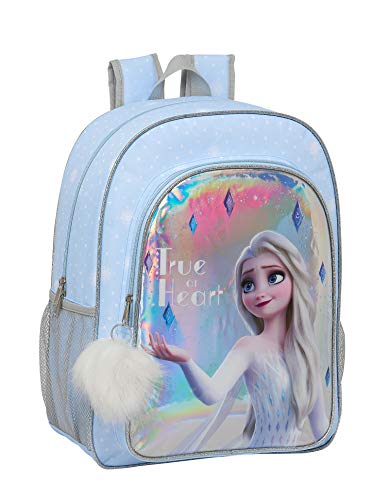 Safta 612015180 Mochila grande adaptable a carro Frozen II  Azul Claro lata  escolar