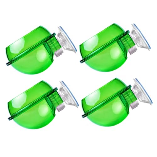 Healifty 4個爬虫類用吸盤付きフィーダー で環境に優しい素材 水と餌の収納に 逃げ防止デザイン 簡単掃除 設置便利 ヤモリやカメレオン向け