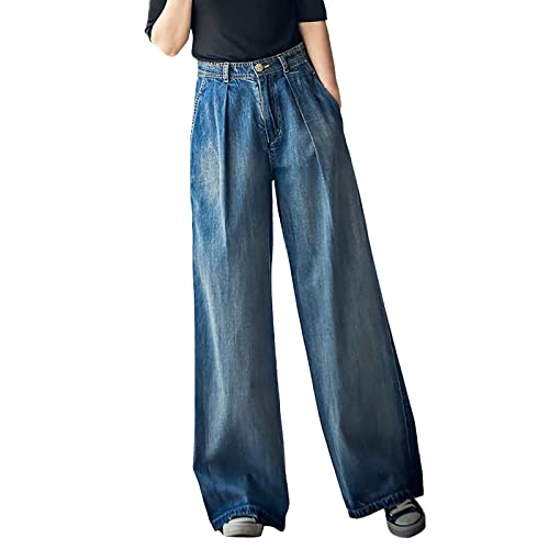 Baggy Jeans for Woman Leg Pants New Contrast Loose Floor Pants Denim Pants Streetwear Denim Pants