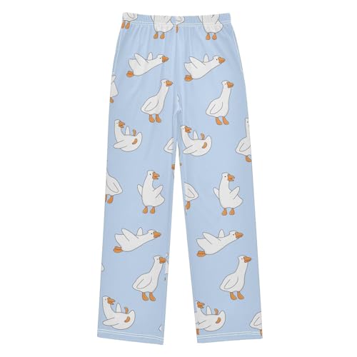 Flying Duck Boys Long Pants Soft Trousers Elastic Waist Kids Lounge Bottoms with Pockets S-XL