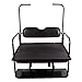 KUAFU Rear Seat w/Roof Support Kit Compatible with 1994.5-Up EZGO TXT Black Flip Folding Back Seat Powder Coated