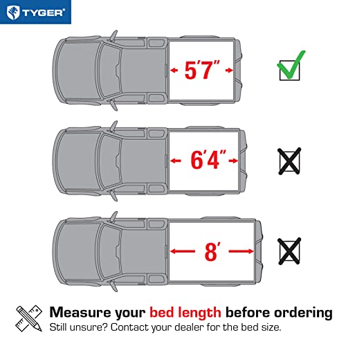 Tyger Auto T3 Soft Tri-Fold Truck Bed Tonneau Cover Compatible With 2009-2018 Dodge Ram 1500 | 2019-2022 Classic Only | Fleetside 5'7" Bed (67") | Without Rambox | Tg-Bc3D1015 #TOP1