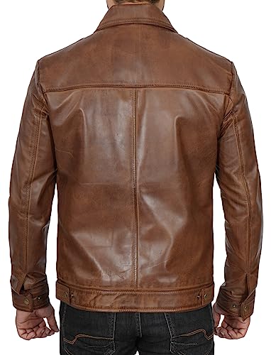 Image of Blingsoul Disc TOS Sheep Leather Jacket Men | [1116087] Jose Chocolate Brown, XXXL