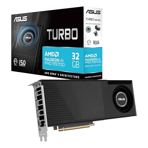 ASUS Turbo Radeon AI Pro R9700 está diseñado para flujos de Trabajo impulsados por IA y fiabilidad Extrema, con Arquitectura RDNA 4, 32 GB de Memoria VRAM y diseño térmico Robusto