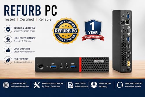 Image of YaariTech Think Centre Tiny Desktop PC | i3 6th Gen | 8GB RAM |128GB SSD | Win 11 Pro | MS Office | with 5g 2.4Ghz /5Ghz WiFi Dongle