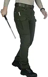 Calça cargo tática masculina, durável com vários bolsos