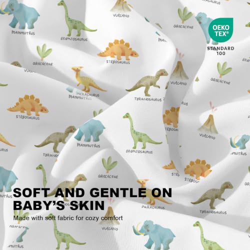 Image of Bimocosy Crib Sheets 4 Pack, 52 inch x 28 inch Baby Fitted for Boys & Girls