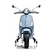 Light Blue 12V Vespa GTS Super Sport Ride-On for Kids 3-8, Licensed Vespa Electric Motorcycle with Realistic Sounds, Working Lights, Training Wheels, Treaded Tires, 66 lbs Capacity, 1-Year Warranty
