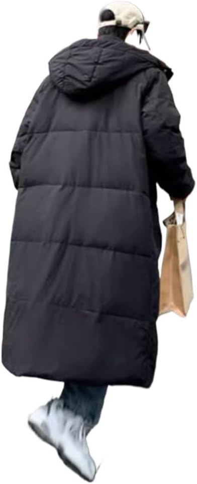 VIDI Korean Version Of Loose Lovers Coat Young Hooded In The Long Down Jacket Man Winter Thick To Keep Warm