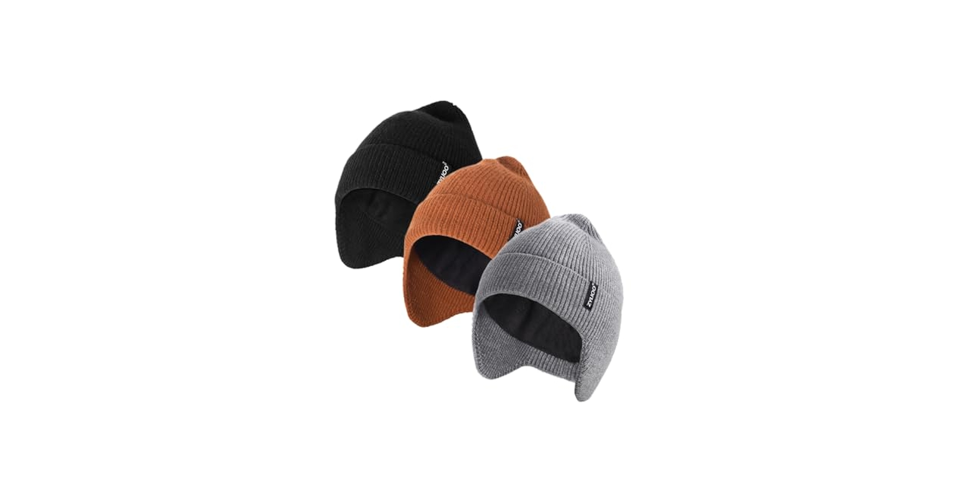 Zylioo Small Knit Beanie Hats Petite Knit Earflap Hat Men
