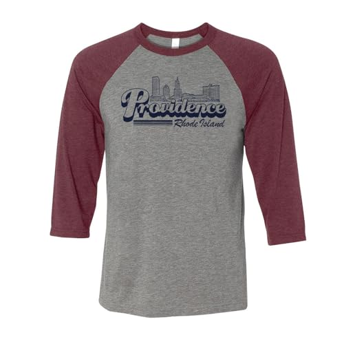 TeesAndTankYou Vacation Providence Rhode Island Camiseta de Béisbol Raglan de Manga Tres Cuartos Unisex miniatura 1