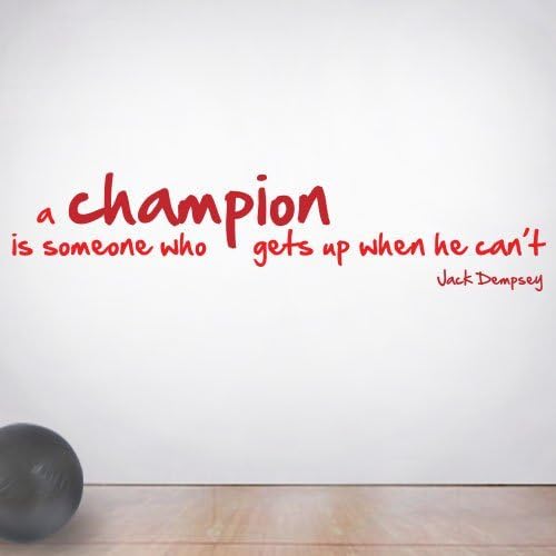 WQS000009_48 A Champion is Someone Who Gets Up 48 Inch Quote Vinyl Wall Decal