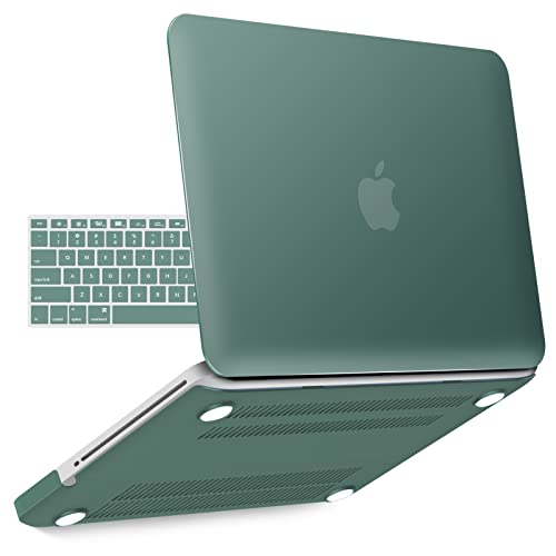 IBENZER Compatible with MacBook Pro 13 Inch case A1278 Release 2012-2008, Plastic Hard Shell Case with Keyboard Cover for Apple Old Version Mac Pro 13 with CD-ROM, Midnight Green, P13MTGN+1