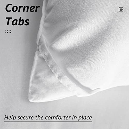 Hyleory All Season Queen Size Bed Comforter - Cooling Goose Down Alternative Quilted Duvet Insert With Corner Tabs thumb #4