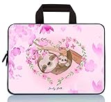Universal 7-9 inch Tablet Sleeve Ultra-Portable, Neoprene Carrying Sleeve Case Bag Compatible with 7' 8' 8.5' 8.9' 9' Apple iPad mini, Samsung, Google, HP, Acer (Pink Sloth)