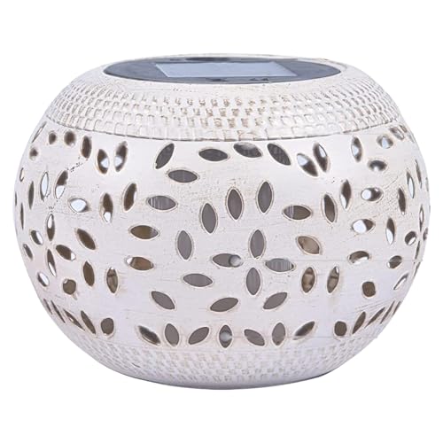 Farol solar de exterior - Luz decorativa de jardín impermeable, lámpara vintage hueca, iluminación paisajística de ahorro energético | Para el patio en el césped, la decoración del , el