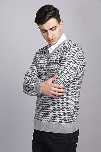 Image of GODFREY V Neck Full Sleeve Sweater for Man Winter Pullover