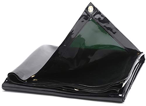 OASD 6X10FT 14 mil Flame Retardant Dark Green Tinted Transparent Vinyl Welding Curtain/Welding Screens Grommets