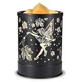 nawaza Metal Wax Melts Warmer 2-in-1 Electric Fragrance Candle Wax Melter and Wax Cubes with LED Light Aromatherapy Essential Oil Burner for Home Office Room Bedroom and Home Décor(Flower Fairy)