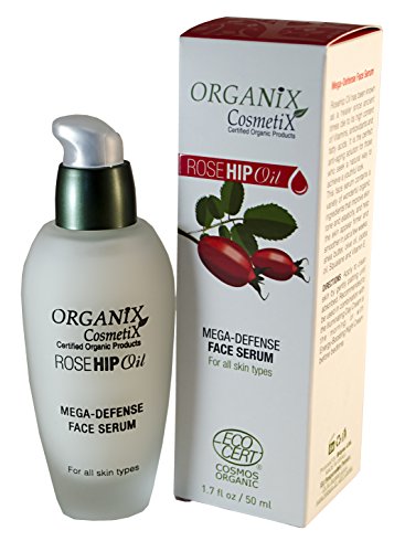 Organix Cosmetix Rose Hip Oil Mega-Defense Face Serum For all skin types contains a variety of wonderful organic ingredients that improve skin tone and elasticity 50ml/1.7oz