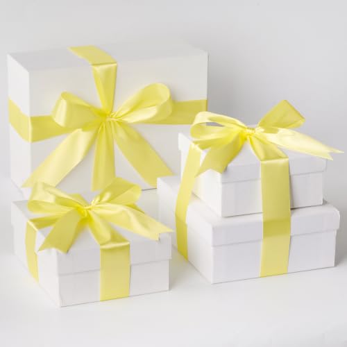 Image of Mauproy 1-1 /2 Inch Wide Baby Maize Satin Ribbon, 50 Yards Light Yellow Solid Polyester Fabric Ribbon for Roses Making, Gift Wrapping, Flower Bouquets, Wedding Decorations, Handmade Crafts