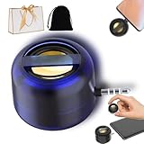 2025 New Portable 5X Speaker Amplifier–Plug & Play for Music/Calls, Portable 5X Speaker Amplifier, Portables Line-in Speakers, 3.5mm/Type-C for iPhone, Smartphone, Ipad, Computer (Blue, 3.5mm)