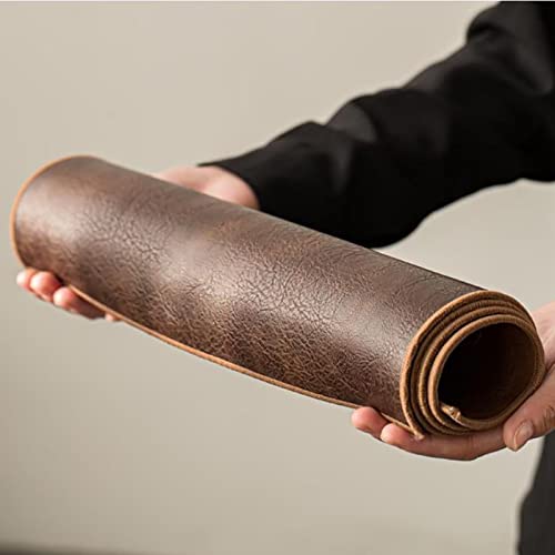Chemin de table en cuir marron de qualité supérieure résistant à la chaleur