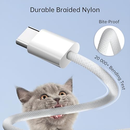 Image of mifaso Original 20W 1M Type C to C Cable Compatible with iPhone 16,16 pro,16 pro Max,15 Plus,15 Pro Fast Charging Cord for Galaxy S23 Fe,Ultra S22,S21 Fe,S20 Fe, White