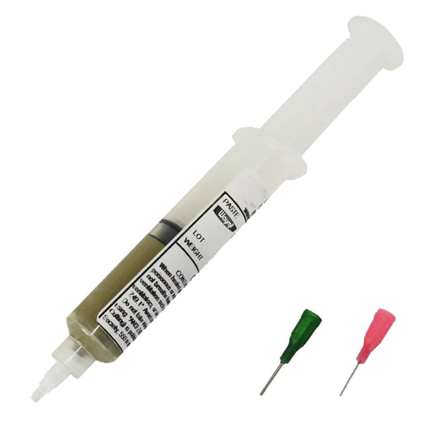 Silver Solder Paste, Hard SS75, 1/2 Ounce With Tips Jewelry Soldering Making Repair Syringe
