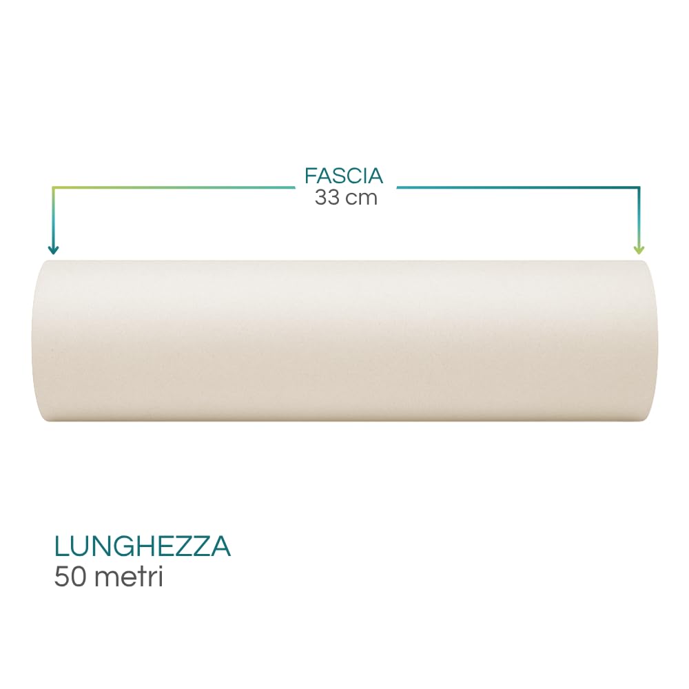Palucart carta forno 50 m larghezza 33 cm antiaderente carta per cucina (9 rotoli)