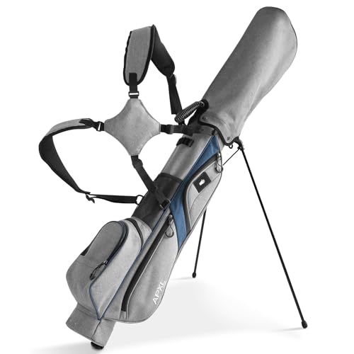 Pitch n Putt Small Golf Stand Bag - 3 Divider, Fit Up to 8 Clubs, Lightweight with Rain Cover & Strap for Men & Women
