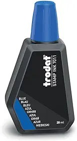 Trodat Refil de tinta de carimbo padrão – Tinta à base de água, resistente ao desbotamento para impressões claras – Frasco feito de forma sustentável com indicador de nível – Adequado para carimbos