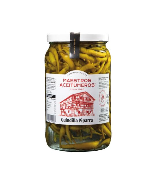 Peperoncini piparra in barattolo di vetro, peso sgocciolato 700 g
