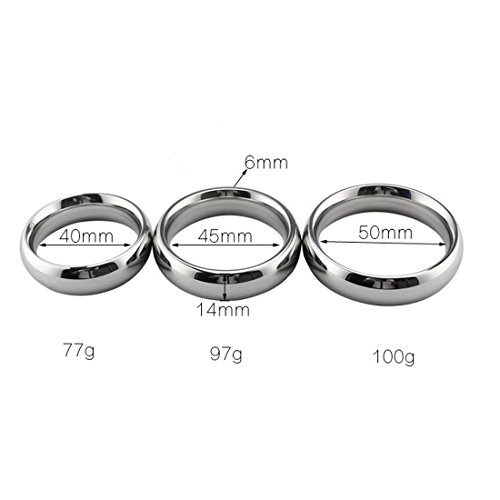 Alip ペニスリング 男性用 コックリング メンズ ステンレス リング アダルト用リング(45mm) - 画像2