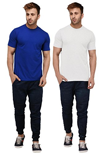 Image of London Hills Solid Cotton Blend Half Sleeve Regular Men Round Neck Tshirts | T Shirt For Man | Tshirt | Shirts Men | Tshirt For Man | T-shirt | T-shirts | Stylish | Gym Wear For Workout | MultiColored