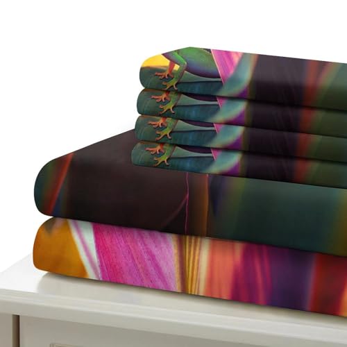 Parure gecko 3D 140x200 cm en microfibre premium douce et durable