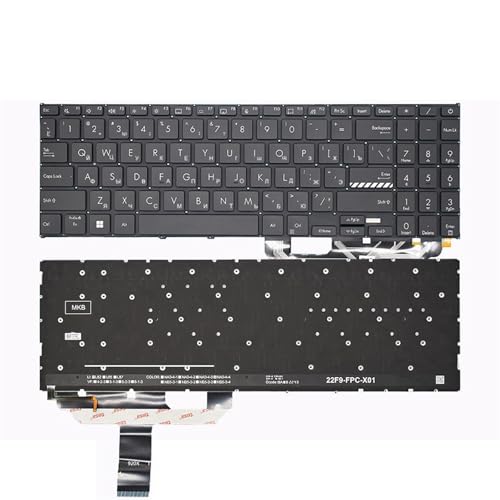 Vivobook 15 X1502 X1502ZA X1502Z X1502VA B1502 B1502CBA �o�b�N���C�g�t�����V�A��m�[�g�p�\�R���L�[�{�[�h(RU Black Org LED)
