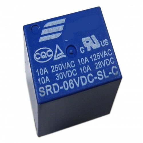Relais de puissance 6V SRD-06VDC-SL-C pour carte électronique 10A 250V