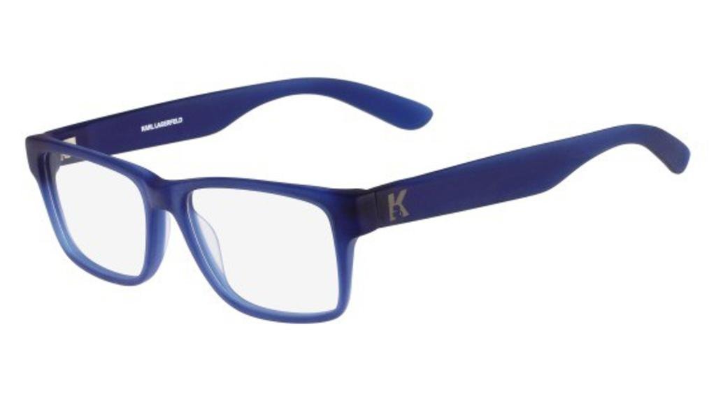 NEW Karl Lagerfeld KL873 077 Matte Blue Eyeglasses 52mm with KL Case NEW KARL LAGERFELD KL873 077 Matte Blue Eyeglasses 54mm with  main image 2
