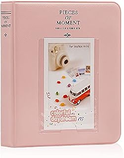 Cpano 64 Pockets Photo Album Compatible with Instax Mini 11/Mini 9/Mini 8/Mini/90 Mini 25/Instax Mini Liplay/Polaroid Snap PIC-300/HP Sprocket/Kodak Mini 3-Inch Film.(Pink)