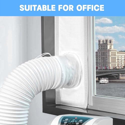 Fensterabdichtung für Mobile Klimaanlage 300cm mit Klettband, Fensterabdichtung Abluftschlauch Klimagerät ohne Bohren, Fensterdichtungen Klimaanlage, Klimaanlage Abdichtung für Fenster