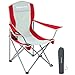 KingCamp - Sedia pieghevole da campeggio, in alluminio, portatile, per attività all'aperto, per campeggio, picnic, pesca, colore: rosso