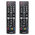 2 Pack AKB75095307 Remote Control Replacement fit for LG LCD LED OLED UHD HDTV Plasma Magic 3D 4K Webos Smart TVs AKB75375604 AKB75675304 AKB74915305 AKB76037601 AKB75675313 AKB75855501 AKB76040302