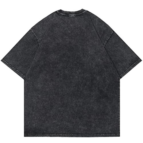 Rapidstreet Men T-Shirt Streetwear Aesthetic Graphic Relaxed Tee Shirt Unisex Hipster