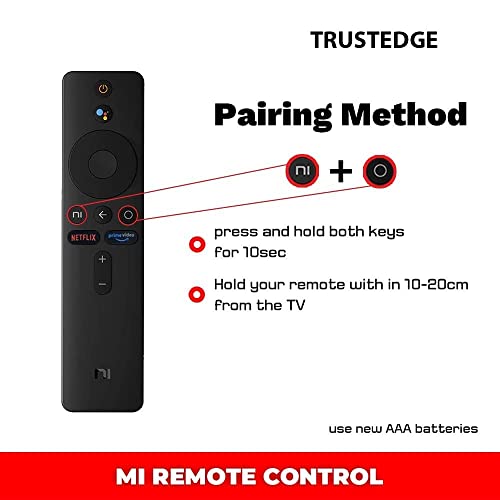 Image of VNQ Remote Compatible with MI Smart Tv Bluetooth Voice Command, (Google Assistant, Netflix, Prime Video)
